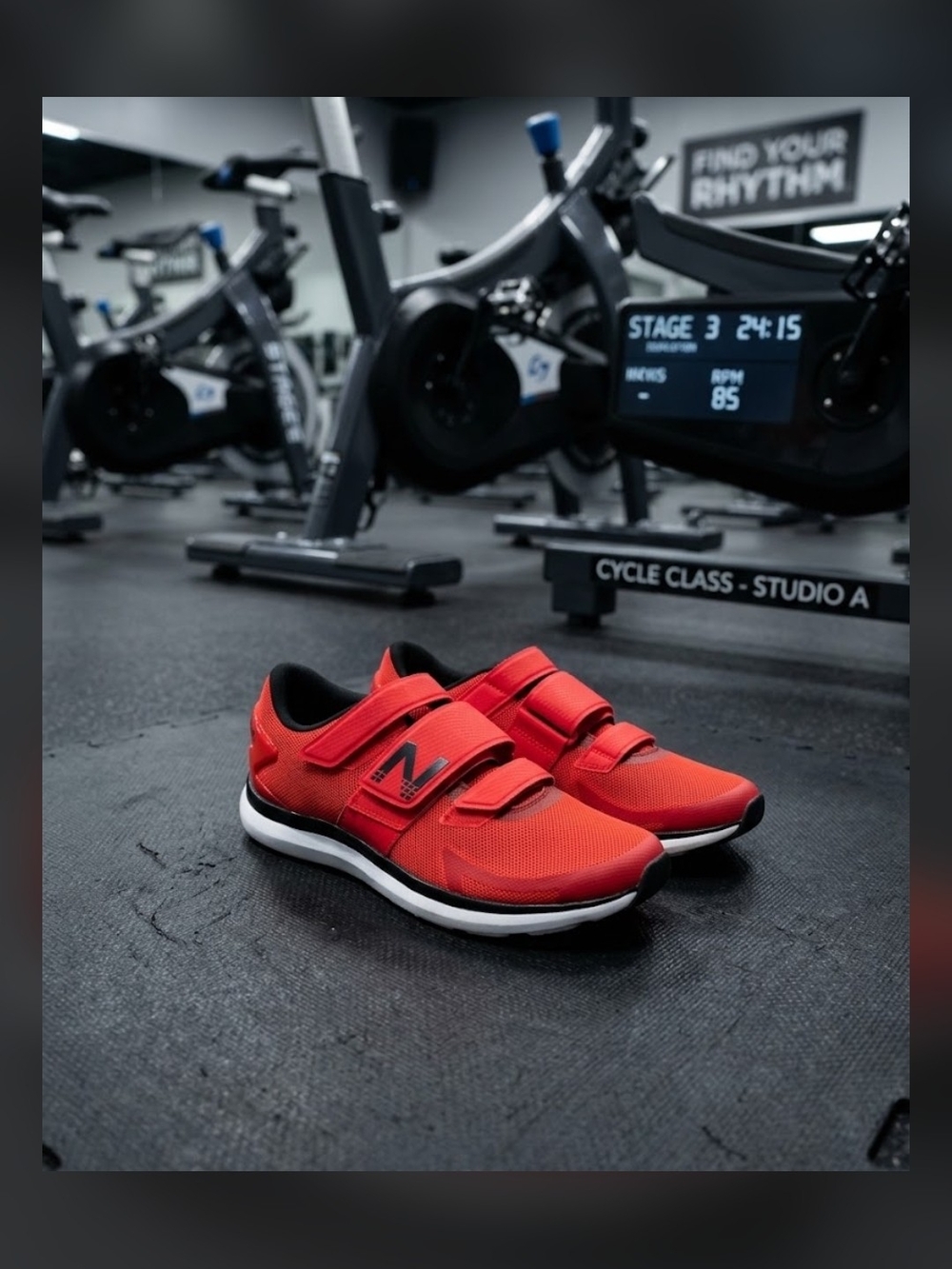New Balance Women's Triple-Strap Indoor Cycle Spin Shoes Red/Black Size 8.5